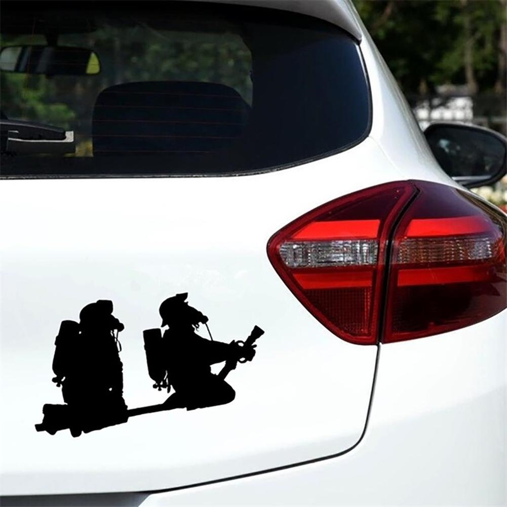 Dekor exteriéru auta Cartoon Hasič PET Reflexní nálepka Samolepka na auto Vodotěsné lepidlo Dekor Autodíly