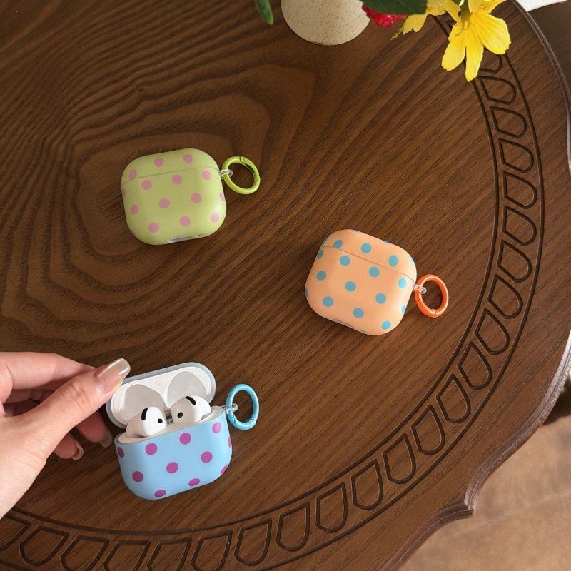 Japanese and Korean Color-blocking Polka Dot Minimalist Design Suitable for Apple AirPods 1st Gen Protective Case Pro1 Bluetooth Earphone Case Pro