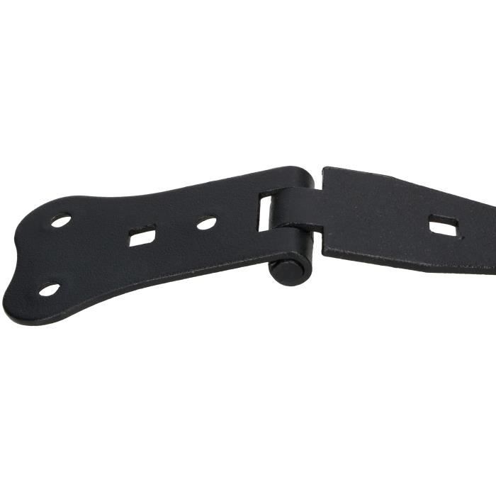 Charnière en T - KOTARBAU - 220 mm - Acier - Noir - Résistante et élégante