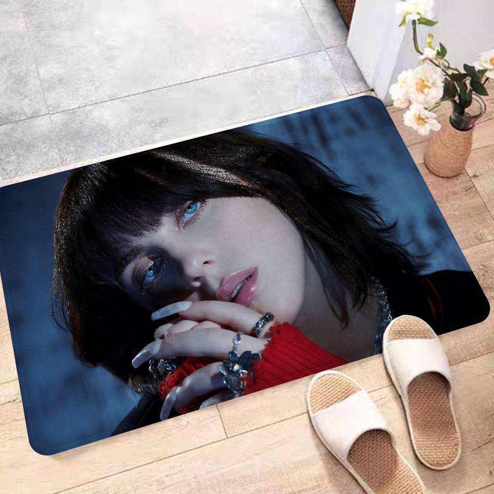 Pop Singer B-Billie Room Mats Anti-slip Absorb Water Long Strip Cushion Bedroon Mat Household Carpets