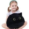 Black Cat Plush, 16" Stuffed Animal Black Cat Plushies, Giant Soft Cute 3D Cat Pillow Doll Toy Home Decor