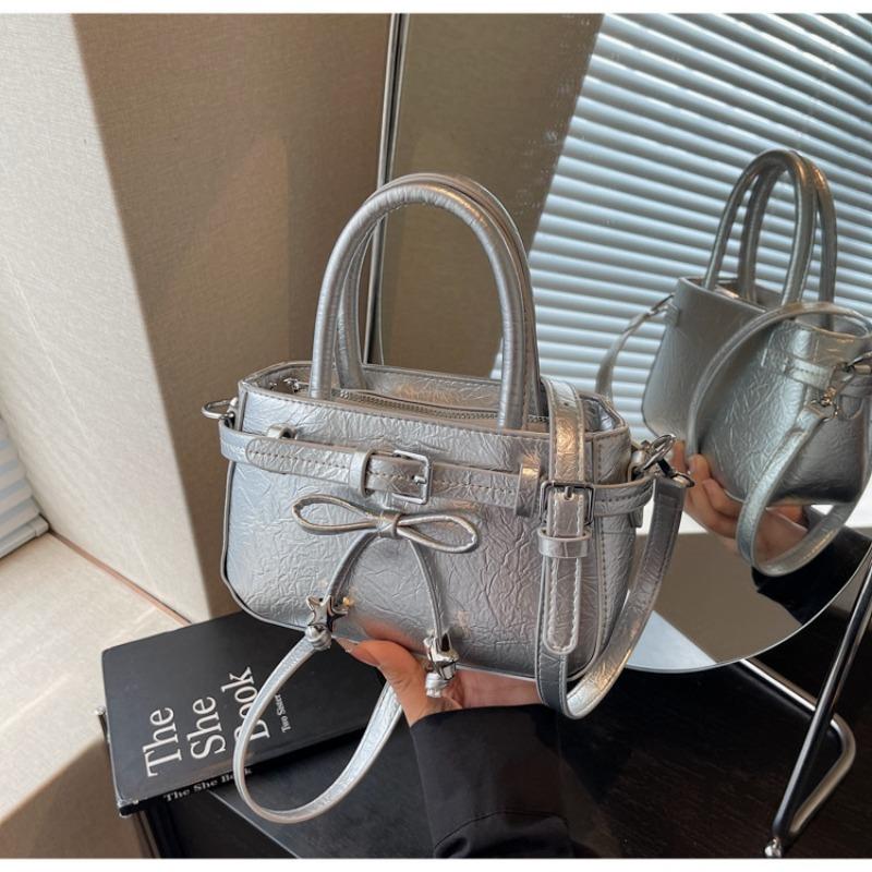 

Маленькая сумка женская летняя новая универсальная сумка-мессенджер сейчас популярна портативная сумка-ведро серебряный