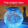 Creative Luminous Star Wishing Bottle with Gradient Blue Stars & Cork Lid