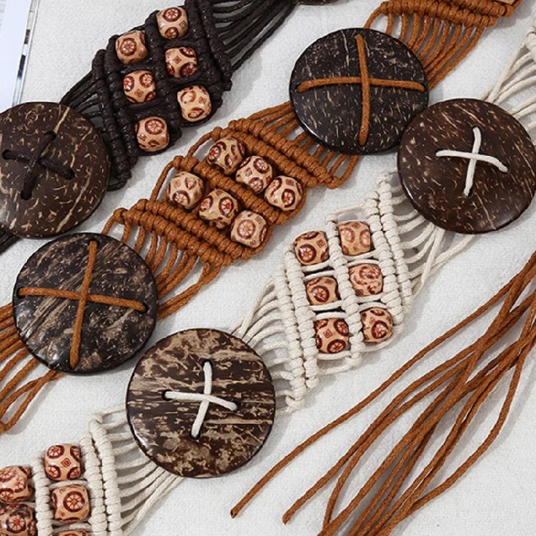 Women Dress Decorative Belt Bohemian Style Fringed Belt Girl Dress Accessories