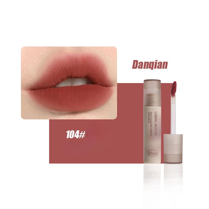 Velvet Lip Mud Matte Matte Waterproof Non-fading Pigment Whitening Lipstick Women's Lip Glaze