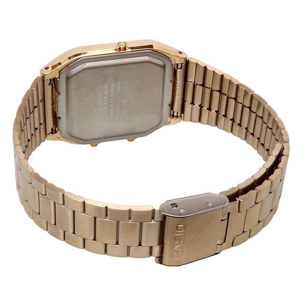 Casio Vintage Series Quartz Dual Overseas Model ANA-DIGI Watch, AQ-230GA-9BMQ, Unisex, Time, Gold, [Used]