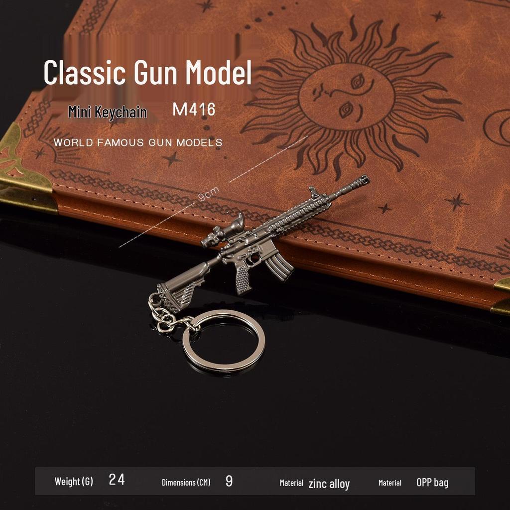 PUBG Game Peripheral Keychain: Non-Firing Gun Models (AWM, 98K, M24, P90, SKS, RPG)