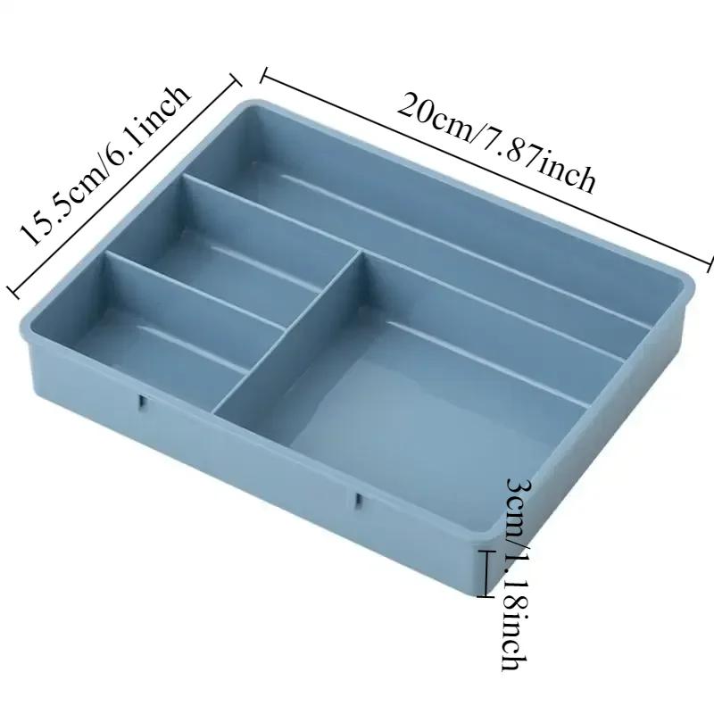 Plastic Box Multi-cell Storage Tray Desk Drawer Organizer Stackable Dressing Table Jewelry Makeup Organizer Caixas Organizadoras