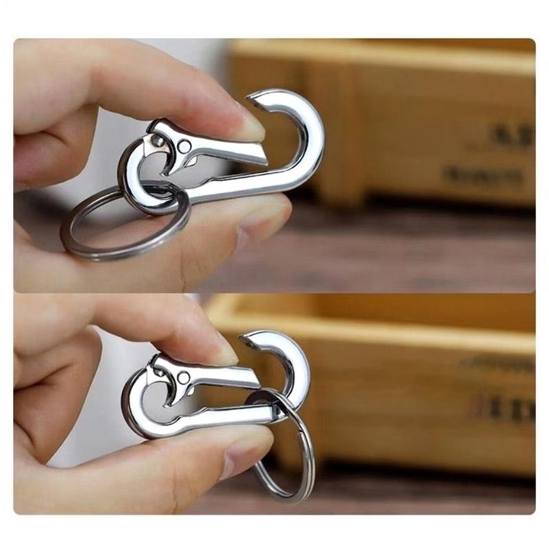 Gourd Buckle Keychain Climbing Hook Stainless Steel Car Strong Carabiner Shape Key Chain Zinc Alloy Key Holder Ring Accessories