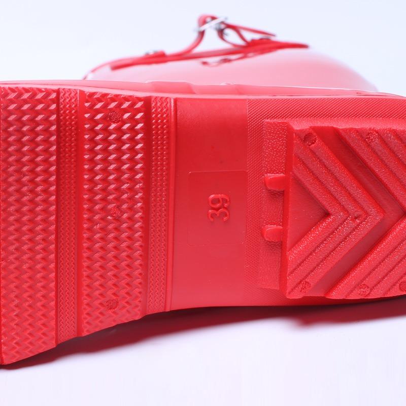 Women's Fashion Rain Boots Red Tall Tube Waterproof and Breathable New Rain Shoes Non-slip Water Shoes Women's Shoes Outdoor