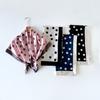 Printed Small Square Scarf Geometric Shape Hair Scarf Elegant Polka Dot Silk Scarf  Women