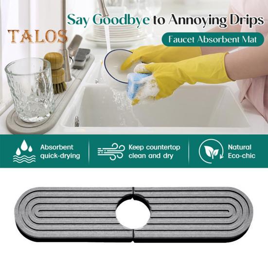 Podložka pod baterii Ochrana proti stříkající vodě na dřez Rychleschnoucí podložka pod kuchyňskou baterii Odvodňovací podložka Vodoabsorpční kamenný tác na koupelnovou desku