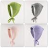 French Knitted Bandana Polyester Plush Solid Color Comfortable and Warm For Women and Girl Daily Use Winter Headwear
