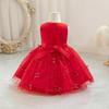 Cute Bowknot Princess Dress For Little Girls Birthday Party Flower Girl Formal Dress