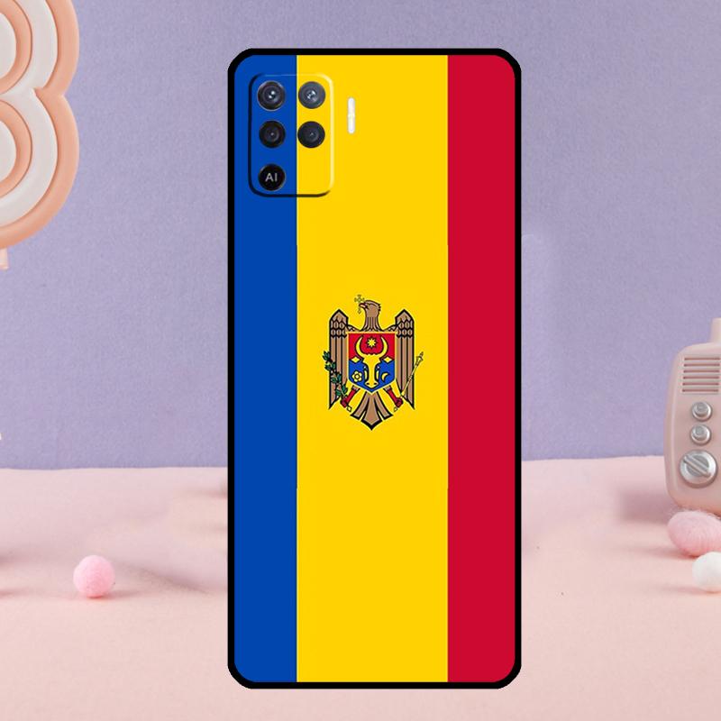 Moldova Flag Phone Case For Oppo A78 A98 A80 A40 A60 A18 A38 A58 A15 A17 A77 A74 A94 A54 A57S A16 A76 A96