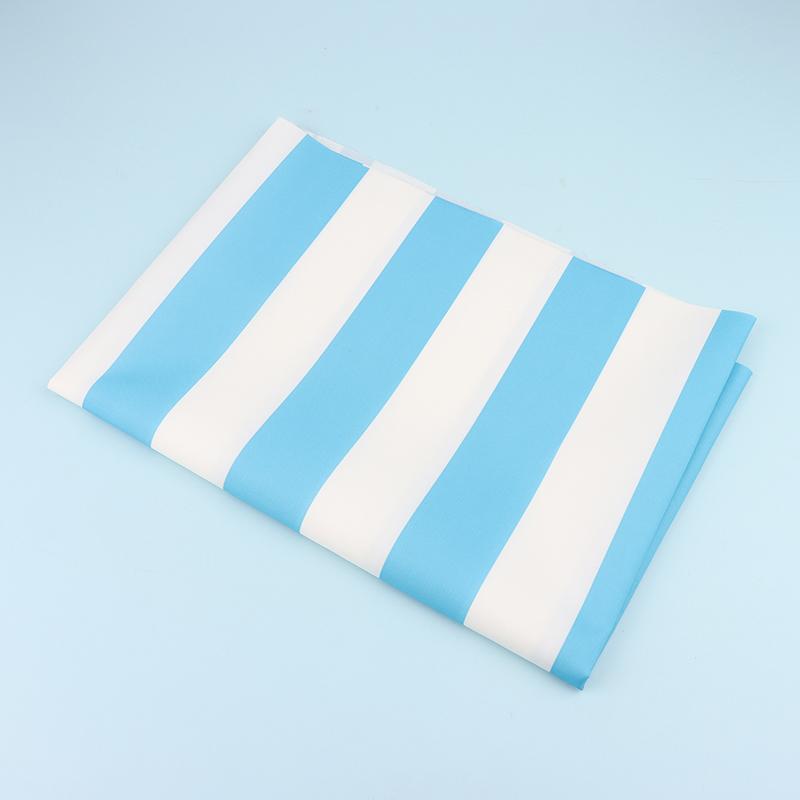 420D  Striped Print Oxford Fabric Waterproof Fabric Canopy Tent Umbrella Cloth Pu Coated 50X150Cm Sunshade