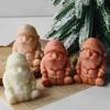 DIY Santa Claus Silicone Mold Handmade Aroma Candle Gypsum Ornaments Molds Christmas Decoration Candle Making
