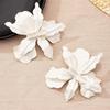 Baking Paint Large Flower Earrings Pleated Ear Accessories Exaggerated Flower Earrings  Wedding