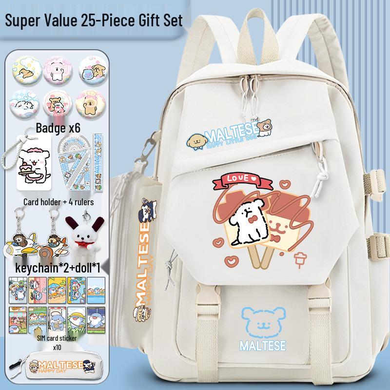 Lively Puppy Girls' Versatile School Backpack - Lightweight, Spacious & Perfect for Travel