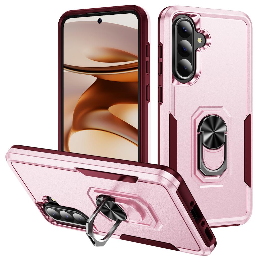 Für Samsung Galaxy A36 5G Hülle Militärische Schutzklasse Ring-Ständer PC+TPU Handyhülle