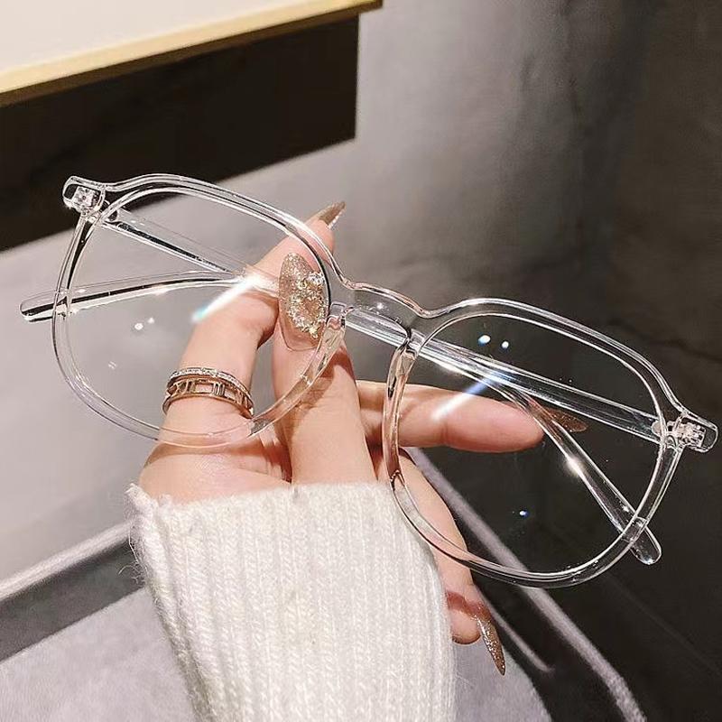 Square-framed Glasses Women Men Minimalist Trend Eyewear Daily Leisure Female Male Clear Anti Radiation Filter Glasses