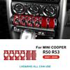 Real 3D Soft Carbon Fiber Sticker For Mini Cooper R50 R53 2001-2006 Headlight Door Switch Panel Cover Interior Upgrade Decor Kit