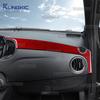 For Abarth 595 595C /695 695C/ Fiat 500 500C 2016 2017 2018-2025 500e 16-19 Real Soft Carbon Fiber Sticker Car Instrument Strip