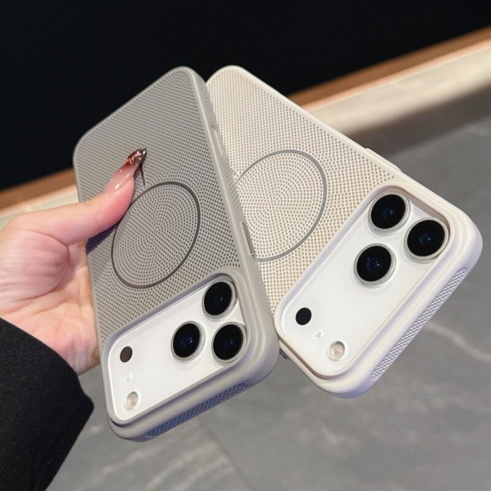High End Cooling Heat Dissipation Magnetic Phone Case For IPhone 17 16 15 14 13 12 Pro Max Plus Breathable Shockproof Back Cover