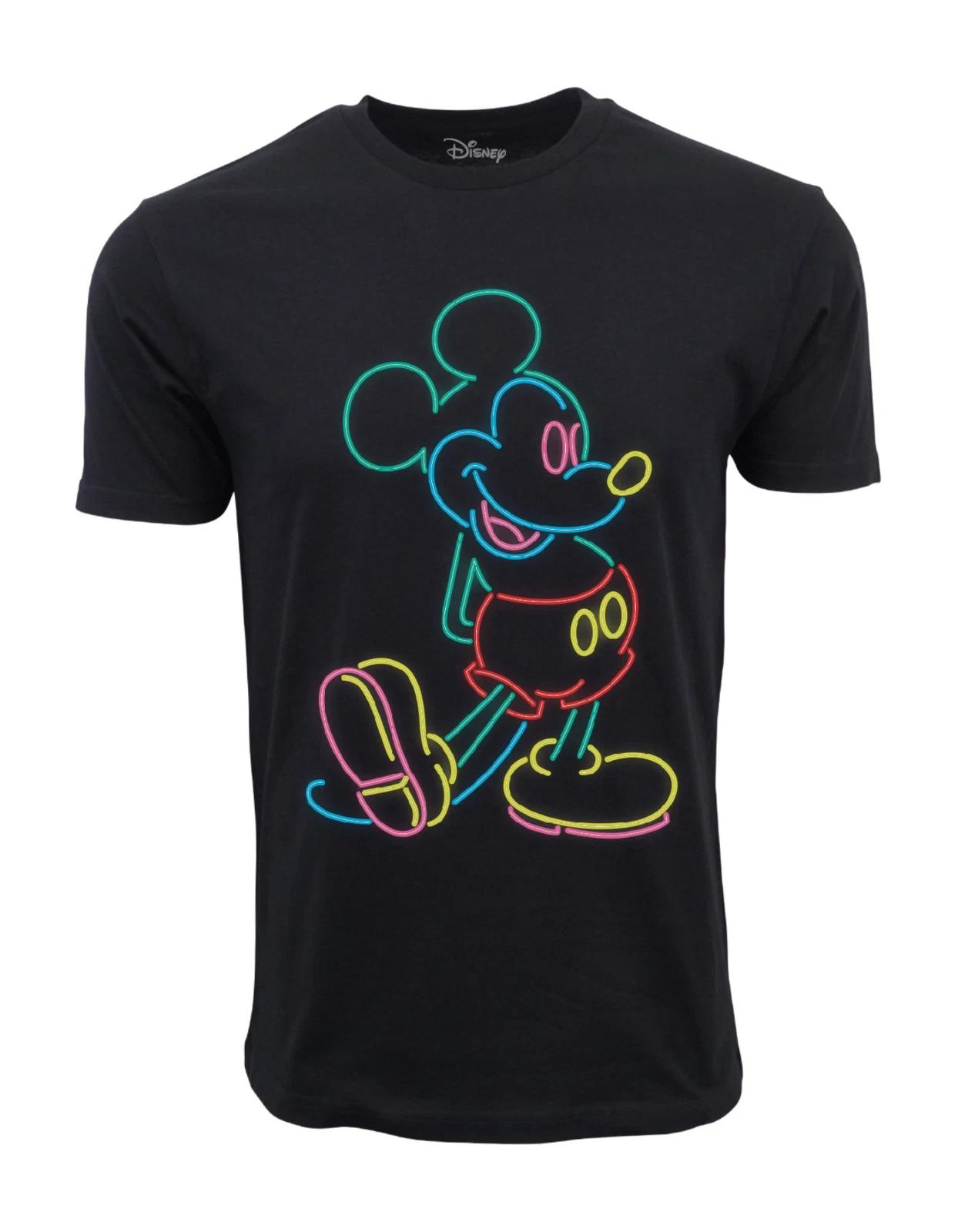 Unisex Adult Casual Graphic DISNEY MICKEY NEON SHORT SLEEVES T SHIR... XXXXL