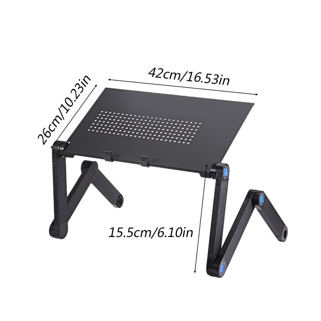 15KG Notebook Desk For Ultrabook, Netbook Or Tablet With Mouse Pad Black Laptop Table Stand With Adjustable Folding Ergonomic Design Stand