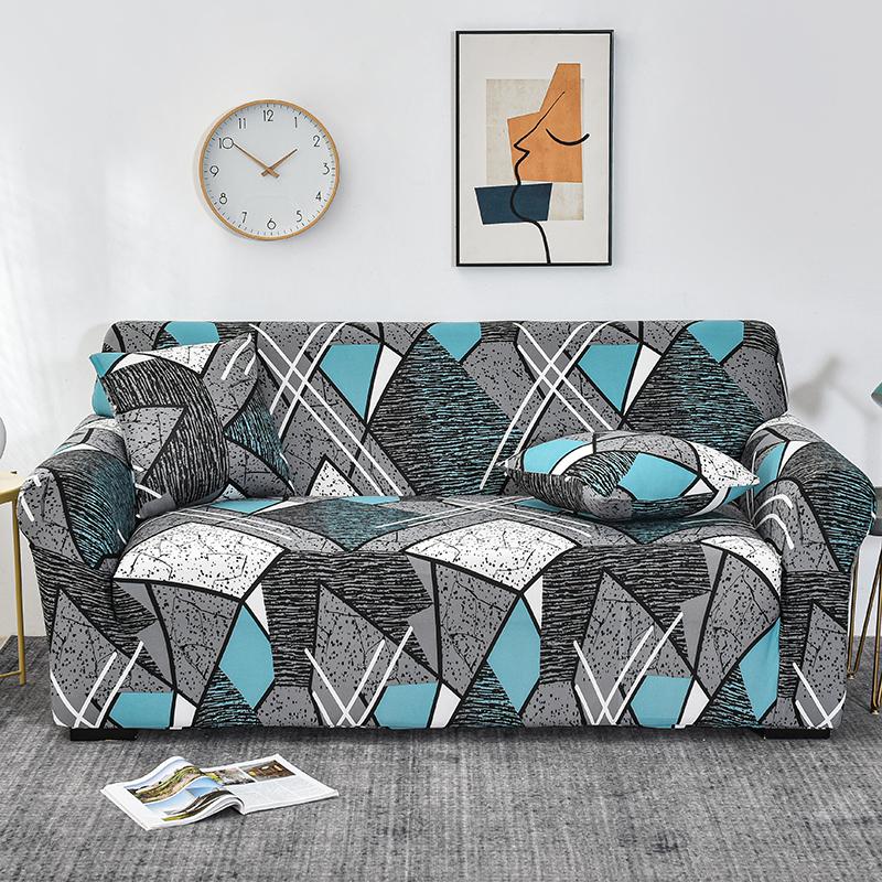 Geometry Plaid Sofa Cover Slipcovers Stretch Sofa Covers for Living Room Elastic Couch Chair Cover Sofa Towel 1/2/3/4-seater