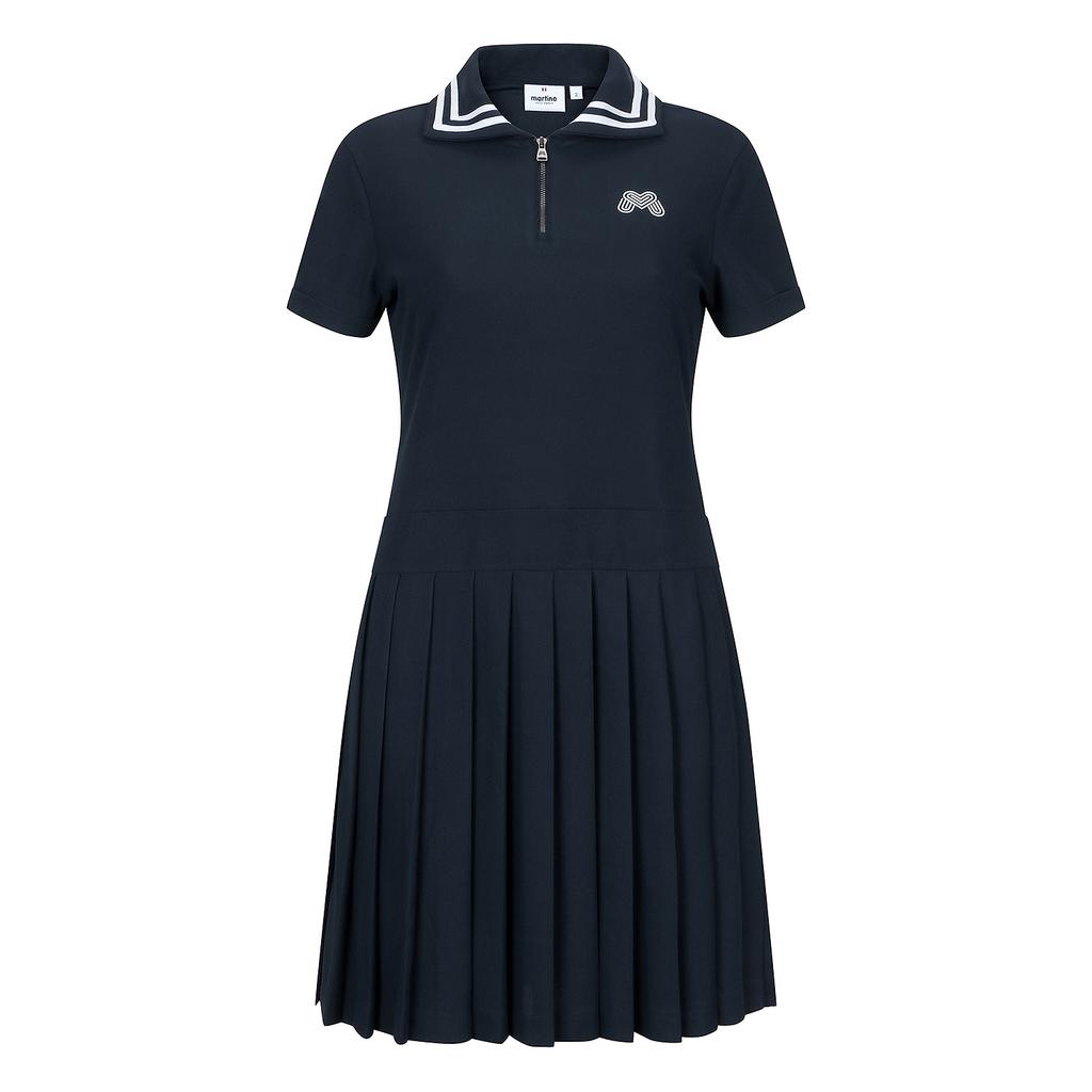 MARTINE GOLF Pique Jersey One-Piece_Navy