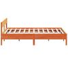 Vidaxl Bed Frame Without Mattress, Waxed Brown, 180X200 Cm, Solid Pine