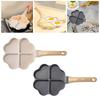 Omelet Pan Divided Egg Skillet Anti Scald Handle 4 Cup Mini Egg Cooker Pan Mini Pancake Pan for Baking Frying Steak