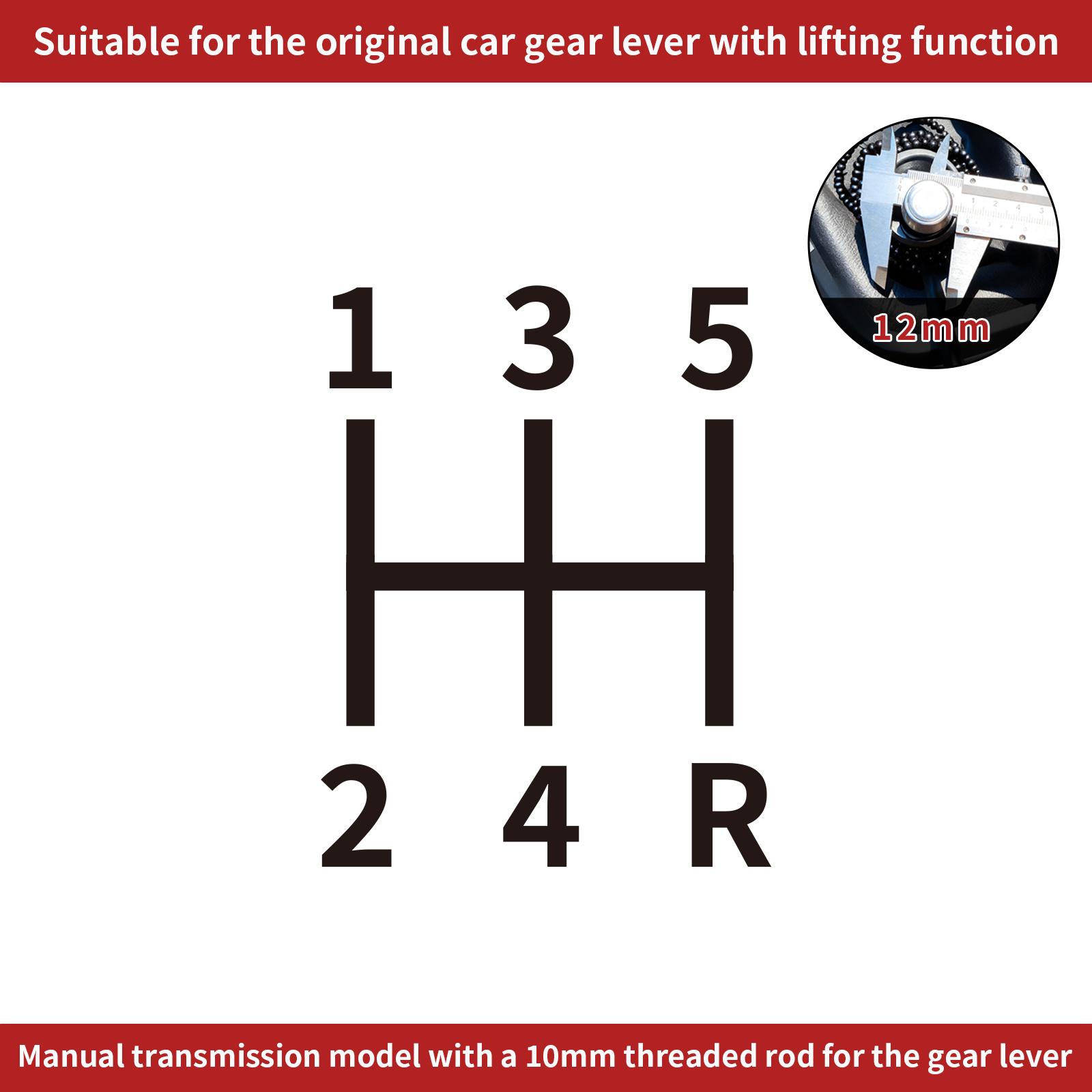 

Manual Transmission Car 8mm And 10mm Threaded Rod Universal LED Crystal Shift Knob Rod Head Gear Head Car Accessories 12mm-135-24R LOGO