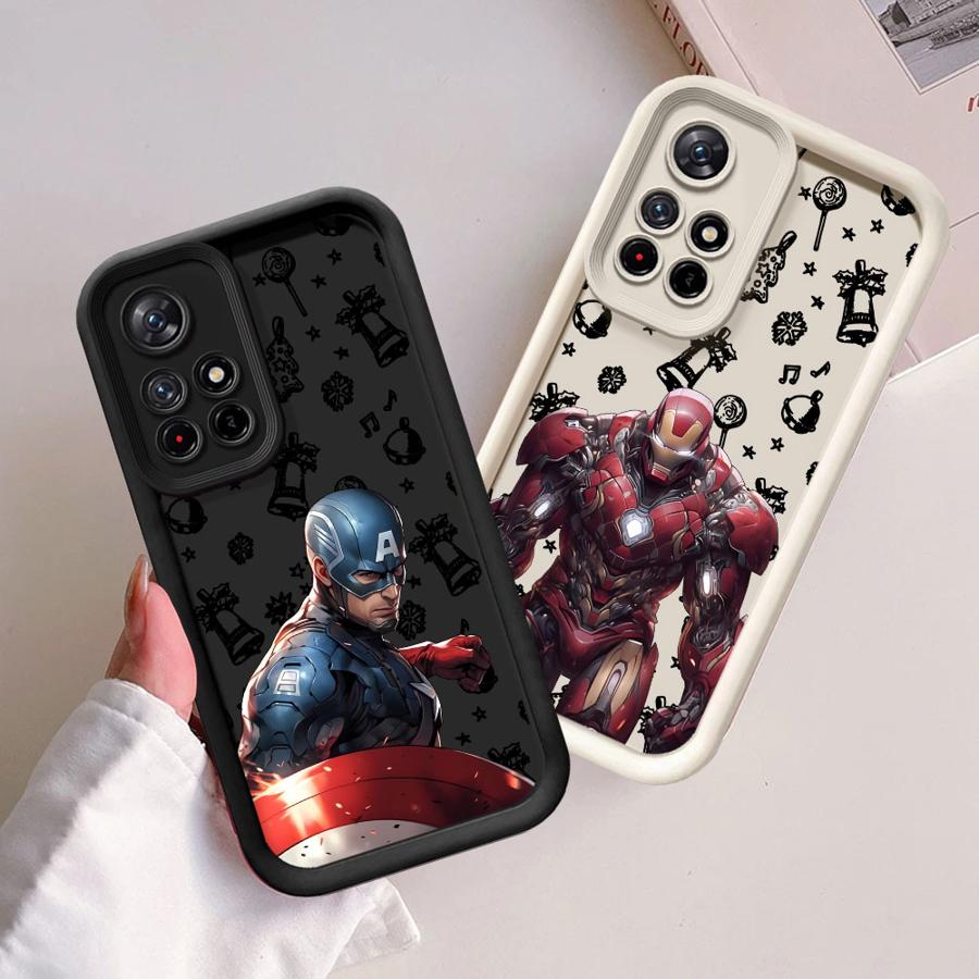 Marvel Deadpool Captain America Hülle für Xiaomi Redmi Note 13 14 Pro Plus 12s 11s 10 11 12 Pro Weiche Hülle