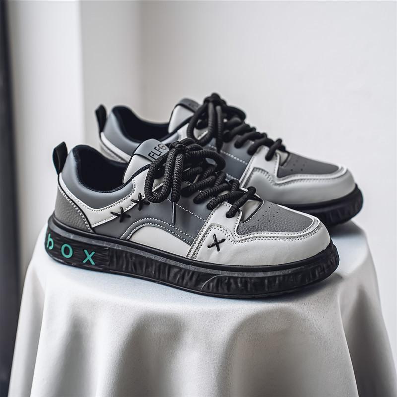 

Men s shoes 2025 new spring lightweight non-slip sports flat shoes middle school students trend versatile low-top casual trendy shoes 44