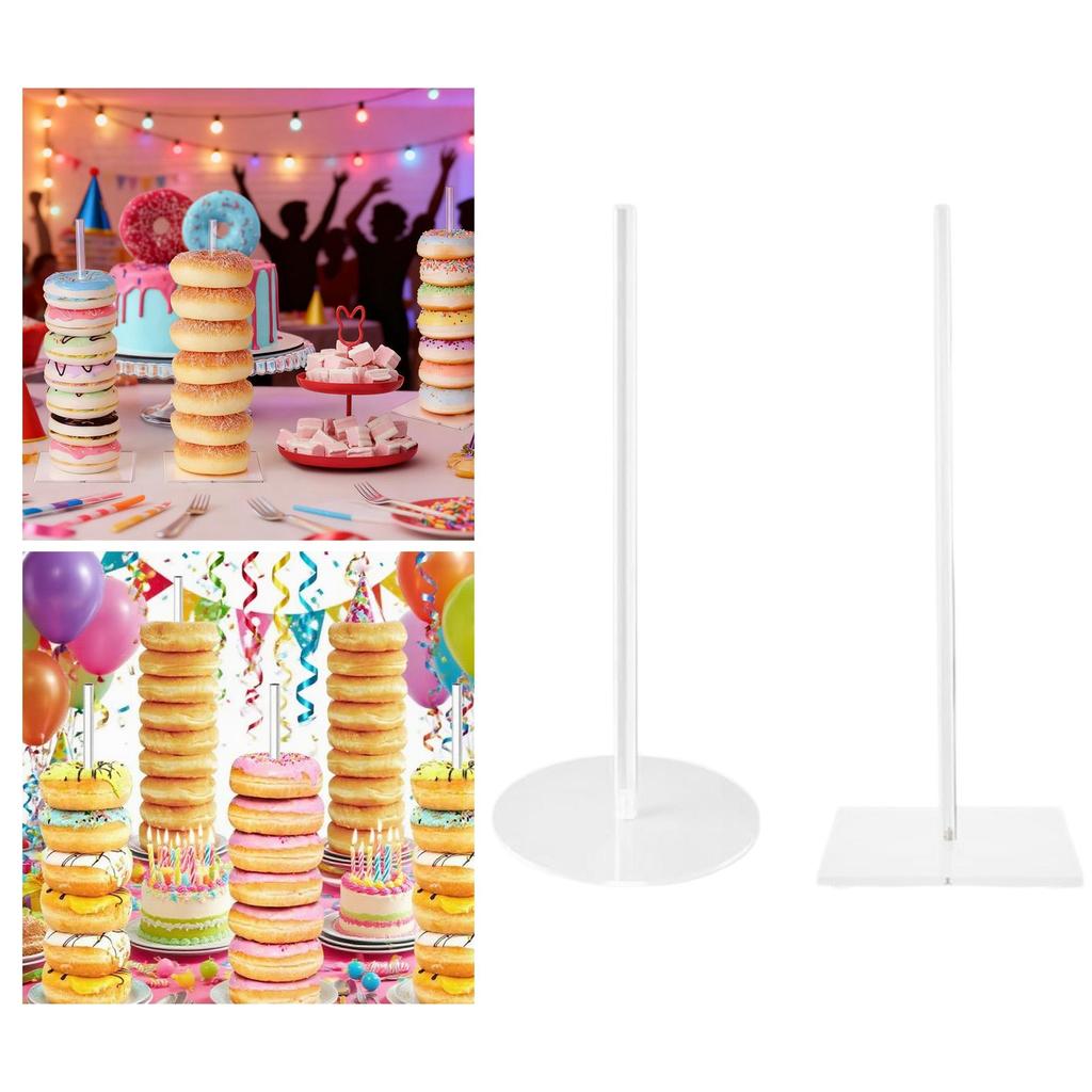 Acryl Donut-Aussteller Donut-Ständer Wiederverwendbarer Donut-Halter für Party-Events Abschlussfeier Esszimmer Thanksgiving