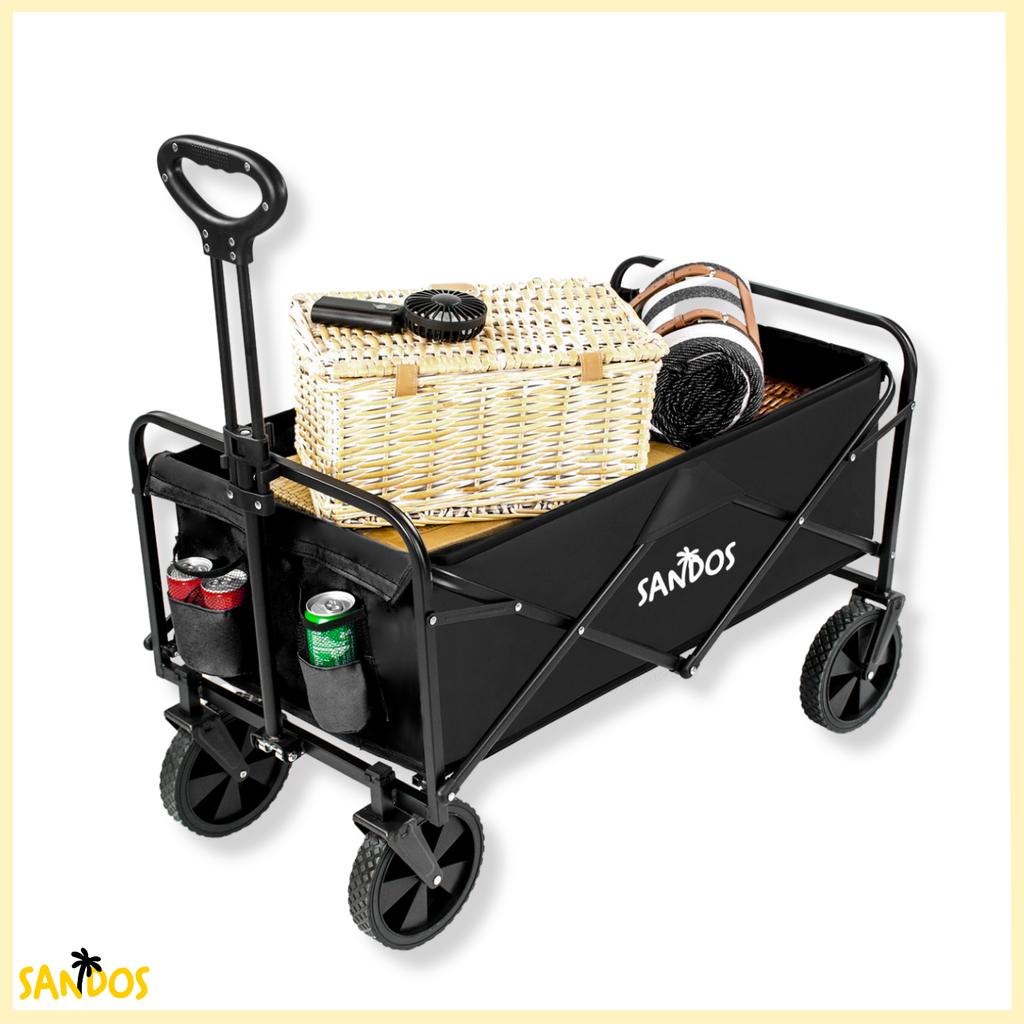 Sunshine beach stroller black foldable tourist beach trailer 100kg