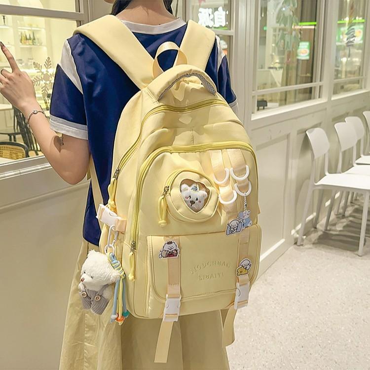 Junior High School Students' Schoolbags and Girls' New High Value Ins Wind High School Students' Lightweight and Large Capacity Backpacks