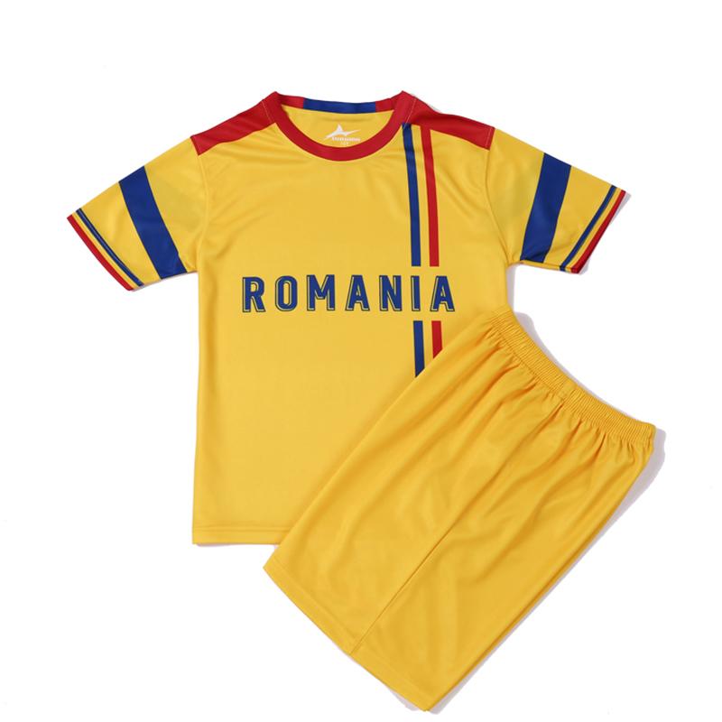 Kinder Fußballtrikots Spanien Rumänien Italien Mexiko Kinder Fußball Uniformen Schnelltrocknender Fußball Trainingsanzug für Jungen & Mädchen Kinder Trikot Set Sommer Anzüge 120