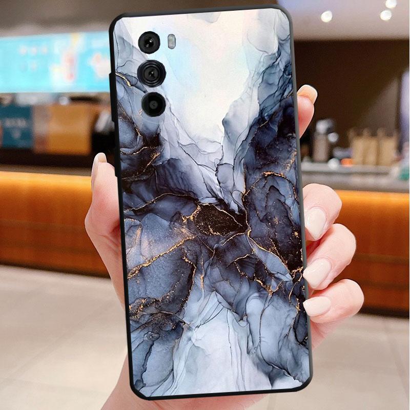 Phone Case For Motorola Edge 50 40 Pro 60 50 40 30 Ultra Neo Fusion Moto G85 G72 G53 G54 G84 G13 G32 Blue Greem Marble