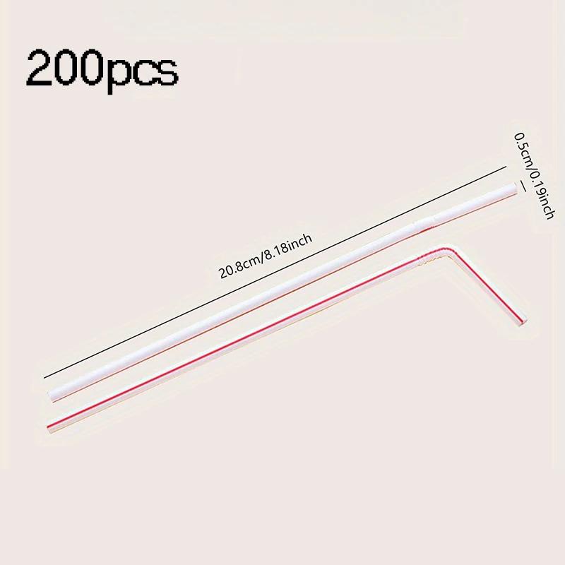 200/300pcs-Multicolor Straws Bendable Drinking Straws Beverage Kunststof Straws Wedding Decor Kitchen Beverage Party Supplies