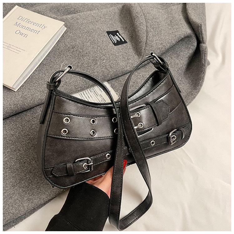 

2025 Нишевая Высококлассная Женская Сумка-Подмышка в Корейском Стиле из ПУ - Коллекция Осень/Зима чёрный