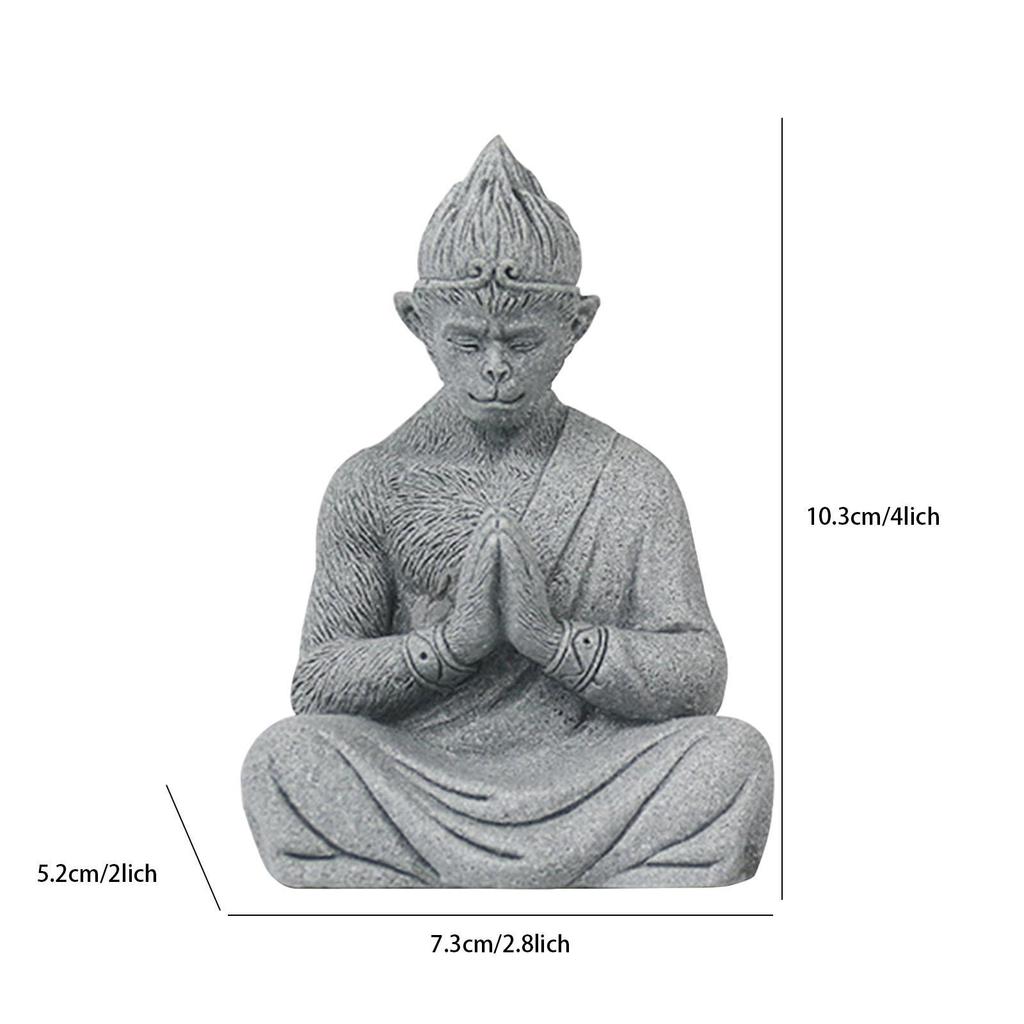 Siedząca Małpa Budda Statuetka Małpa Figurka Kolekcja Boże Narodzenie Biurko
