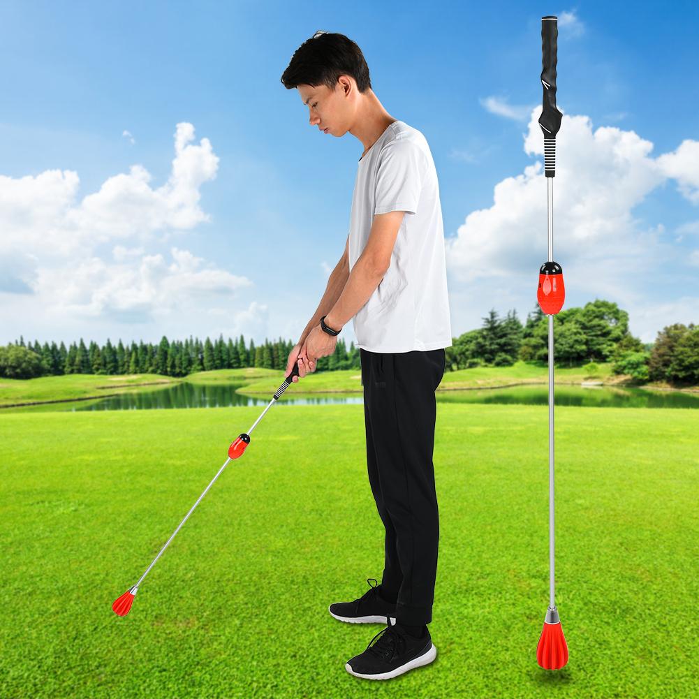 Sport Golf Swing Trainer Training Warm Up Stick Equipment Adjustable force for Adult Practicing (red )