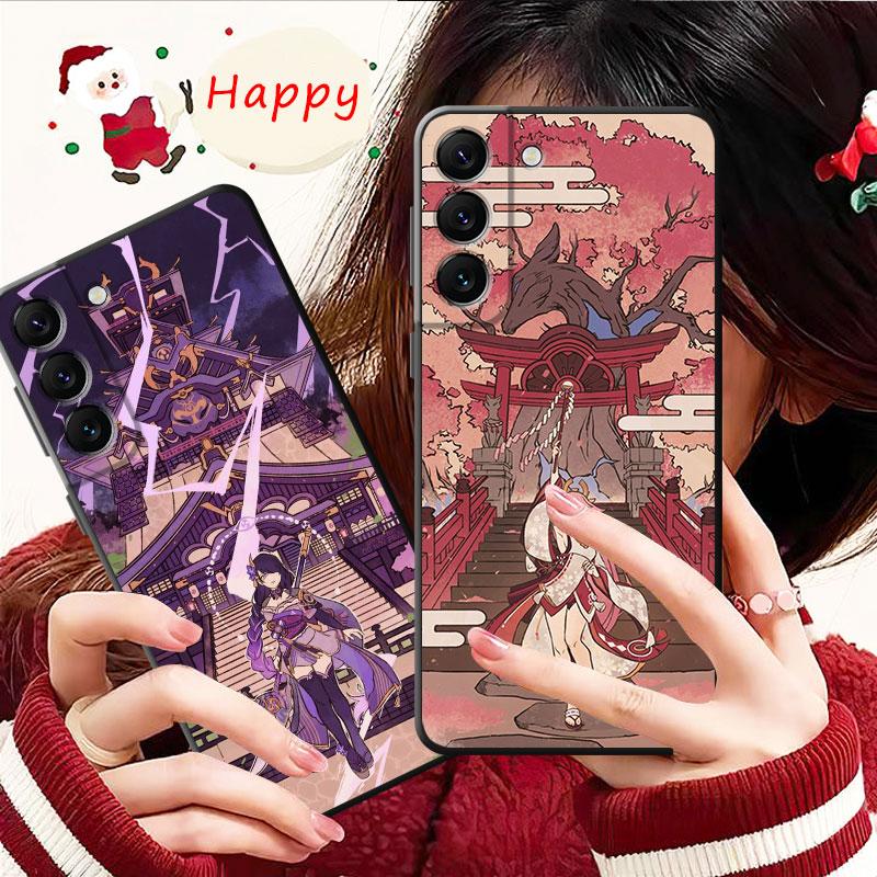 Hülle für Samsung Galaxy S23 S22 S21 S20 Fe Ultra S10 S9 S8 Plus Note 20ultra 10plus Cover Game Genshin Impact Yan Fei Barbatos