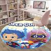 1pc Bubble Guppies Print Round Carpet Chair Round Carpet Suitable for Bedroom Living Room Home Decorative Carpet