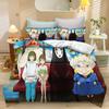 Set Biancheria da Letto La Città Incantata, Copripiumino Carino con Stampa Anime con Federe, Biancheria da Letto Morbida in Microfibra per Camera da Letto dei Bambini Decorazioni per la Casa