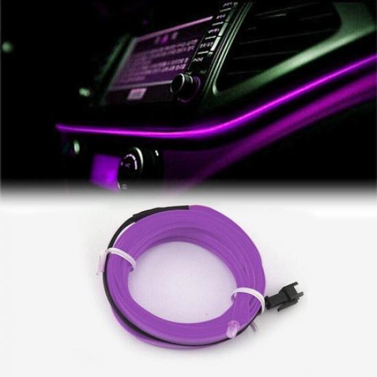 

PURPLE LED Car Interior Decor Atmosphere Wire Strip Light Lamp Accessories EOA